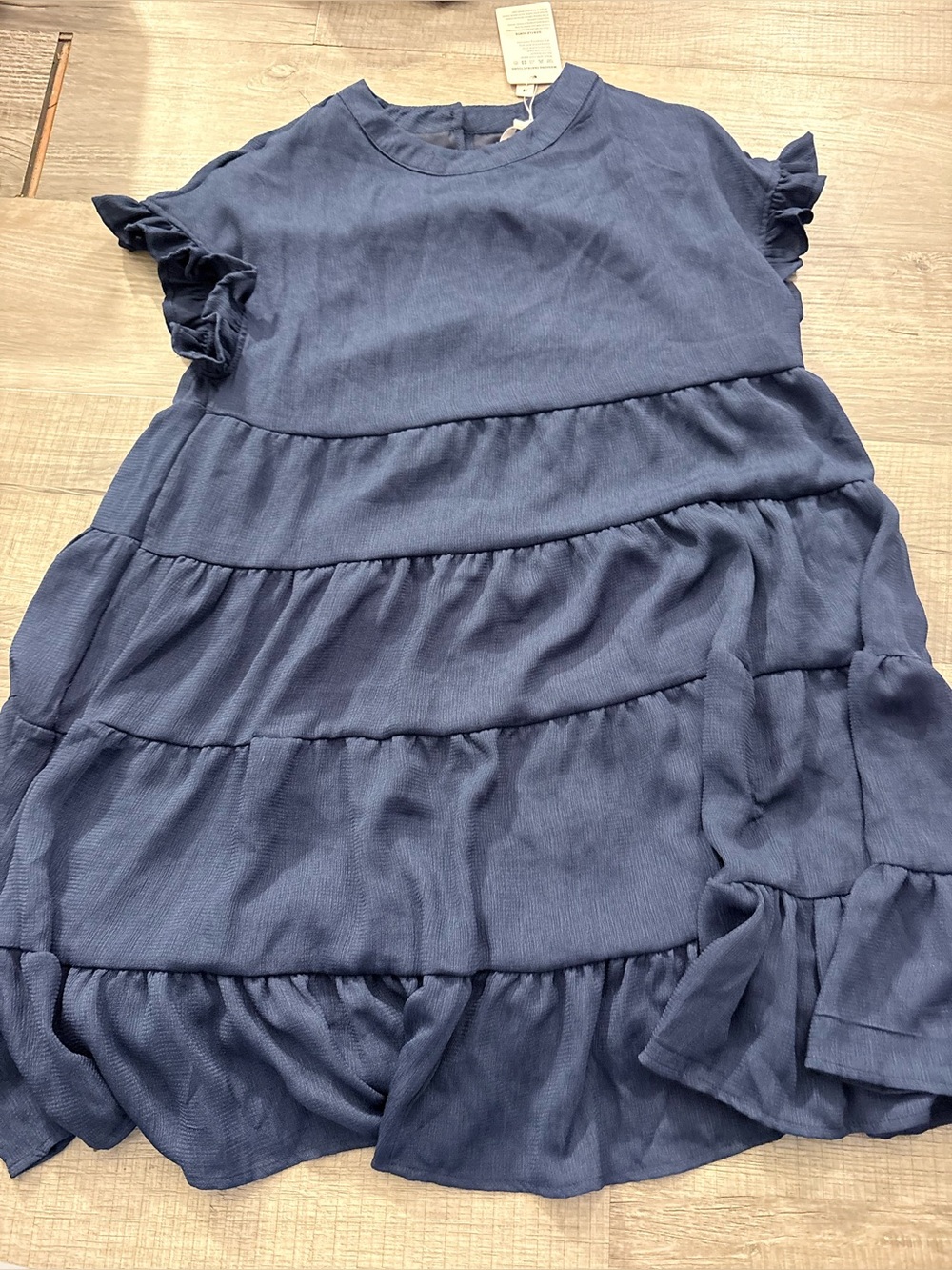 NWT Foteisy Dress navy flowy baby doll casual